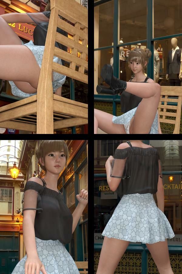 『理想の彼女を3DCGで作ります』から生まれたバーチャルアイドル「一ノ瀬廻里（いちのせめぐり）」のJDモデル風写真集:JDModel_02 サンプル2ページ目