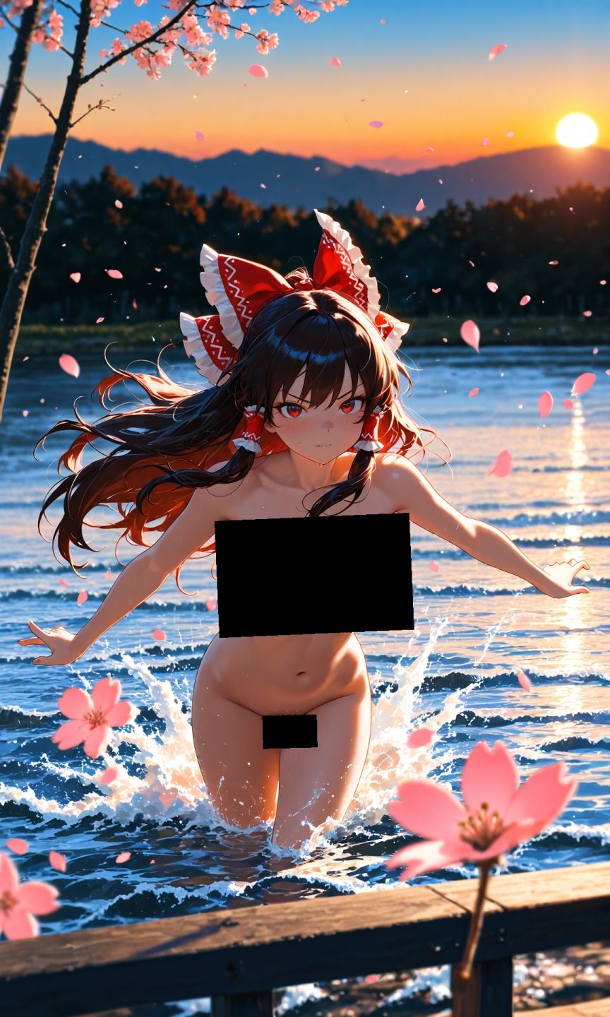 魔理沙は霊夢のえっちな写真を撮りたいようです。vol.54〜春の砂嵐の夕方の川編〜 サンプル3ページ目