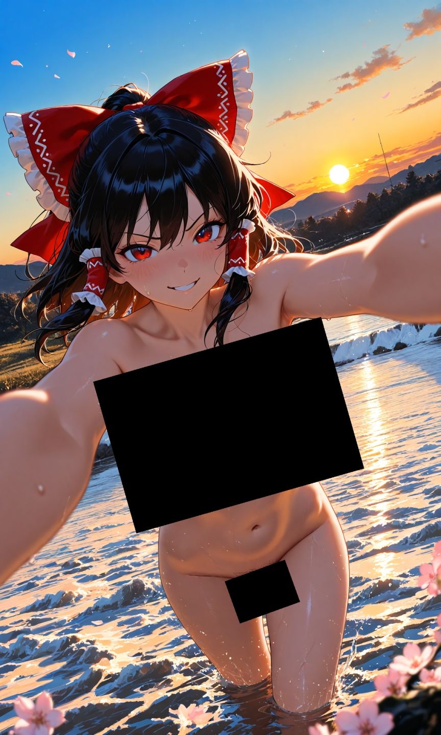 魔理沙は霊夢のえっちな写真を撮りたいようです。vol.54〜春の砂嵐の夕方の川編〜 サンプル7ページ目