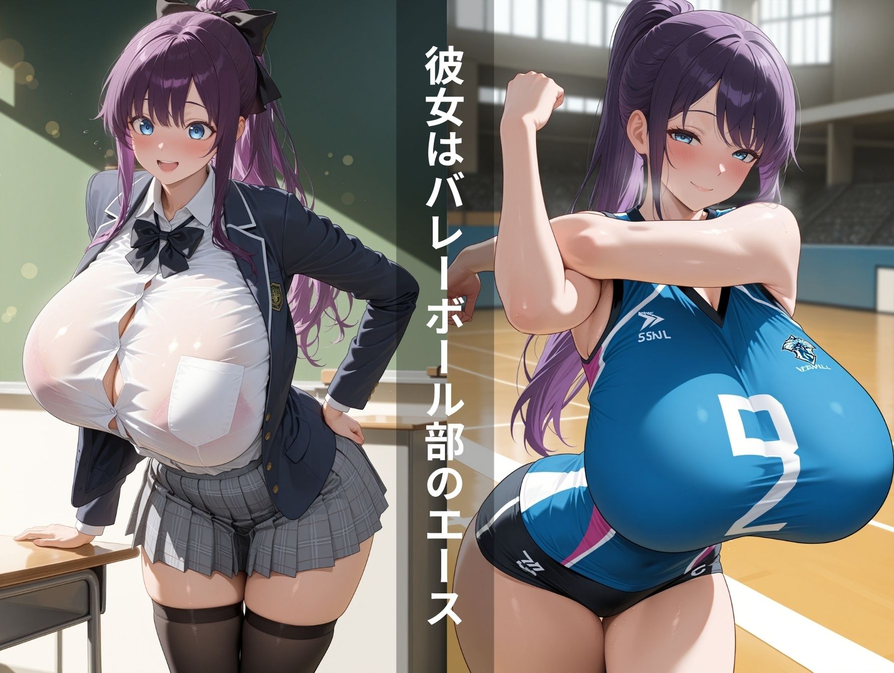 爆乳スポーツ女子のちょっとえっちな学園性活 サンプル3ページ目