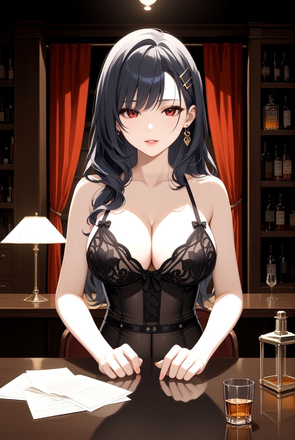 秘密書斎に囚われた巨乳人妻 〜ガーターに滲む蜜の誘惑〜」 サンプル1ページ目