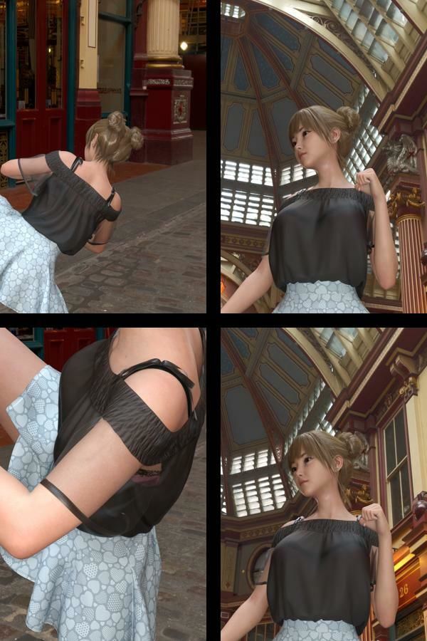 『理想の彼女を3DCGで作ります』から生まれたバーチャルアイドル「一ノ瀬廻里（いちのせめぐり）」のJDモデル風写真集:JDModel_05 サンプル2ページ目