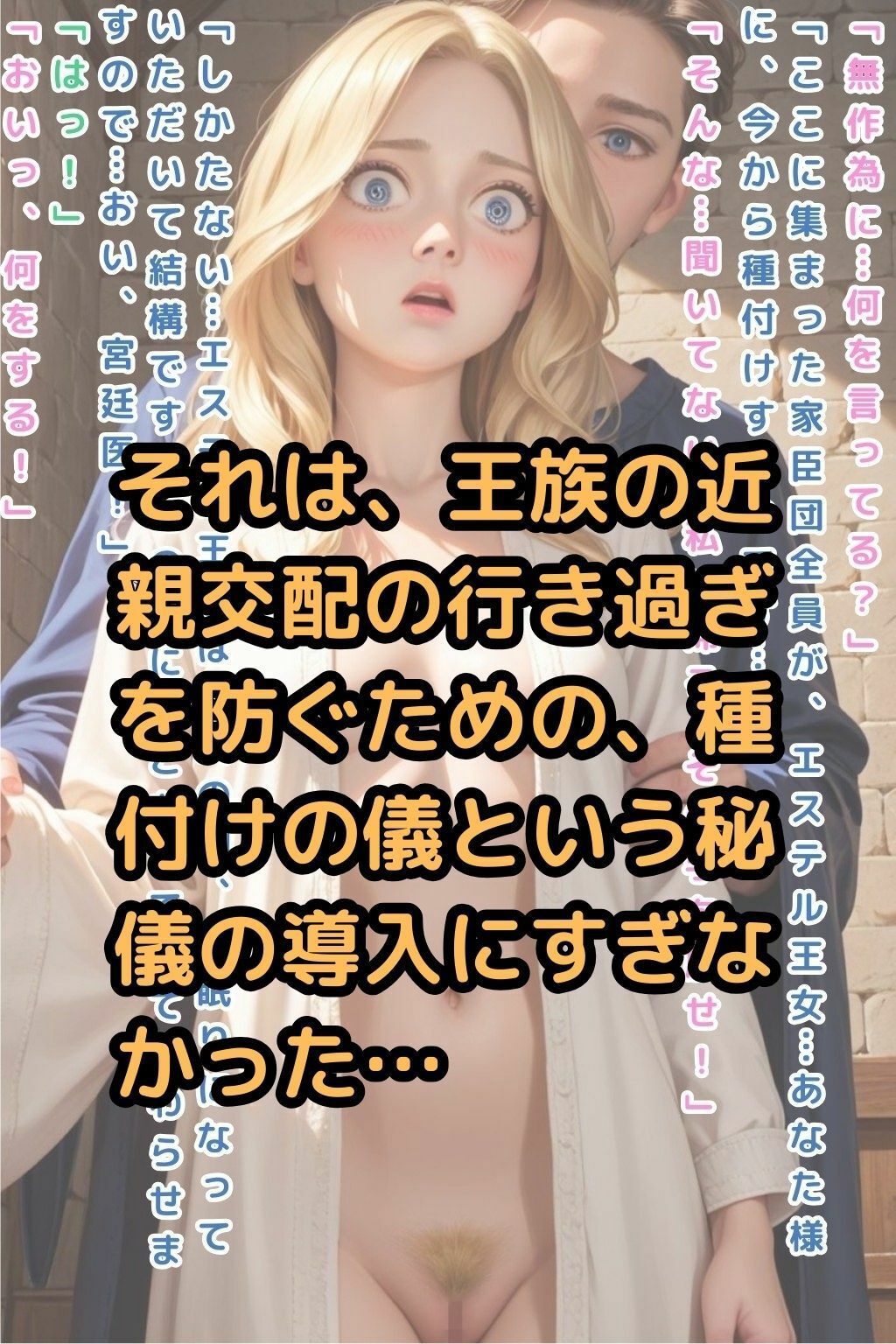 女王陛下の戴冠式〜処女膜検査と種付けの儀〜【セリフ付き本編30P】 サンプル5ページ目