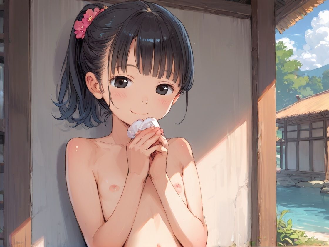 つるぺた少女が放課後帰り道でおっぱい丸出し立ちんぼごっこ サンプル2ページ目