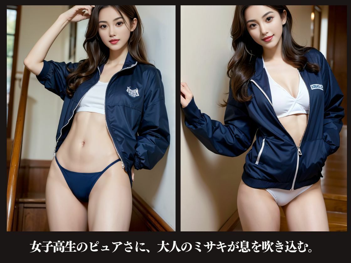 MISAKIがJKコスプレに挑戦してみたら… サンプル4ページ目