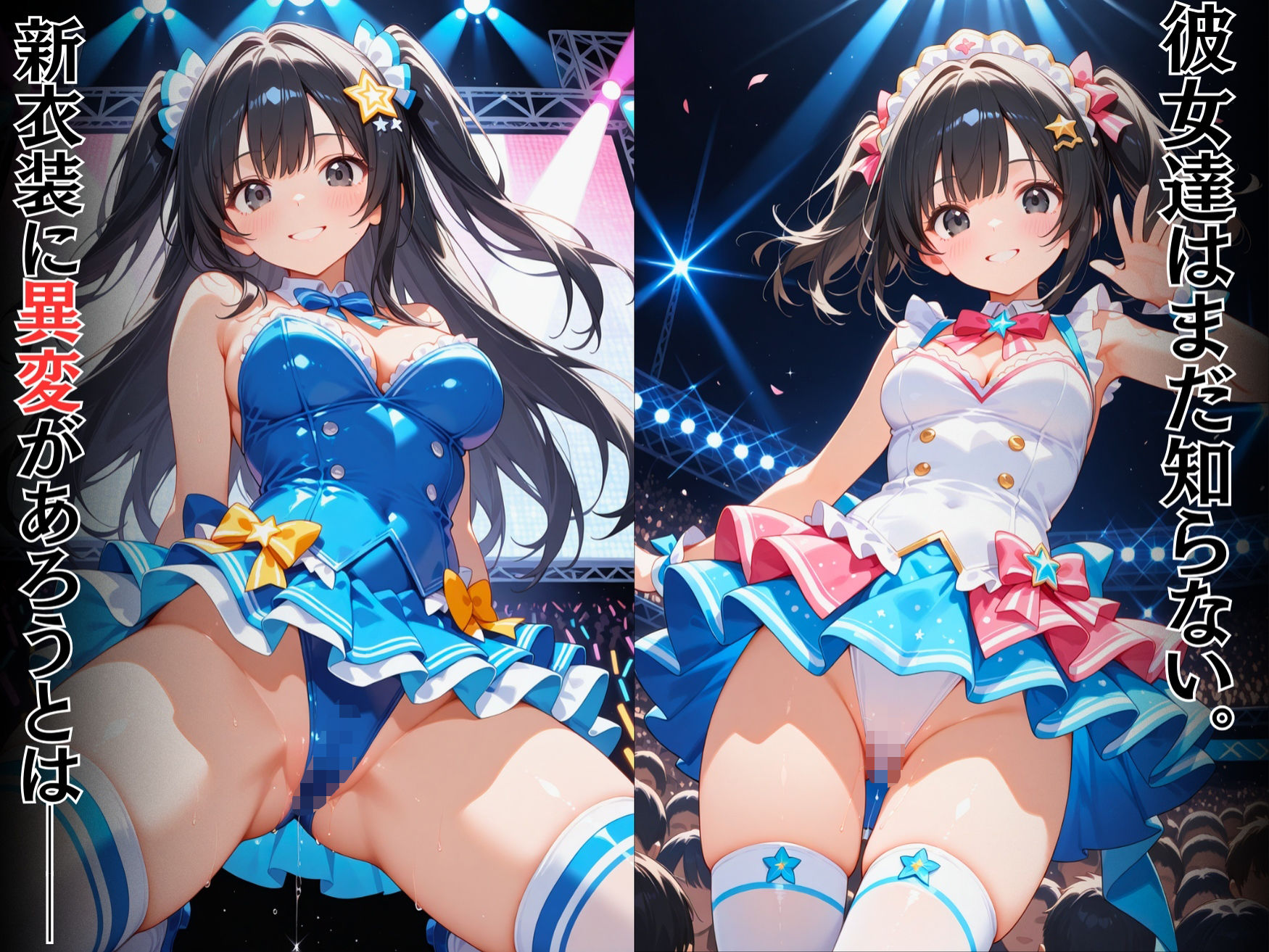 変態運営の策略で露わになった美巨乳アイドル達のスジまん！ サンプル2ページ目