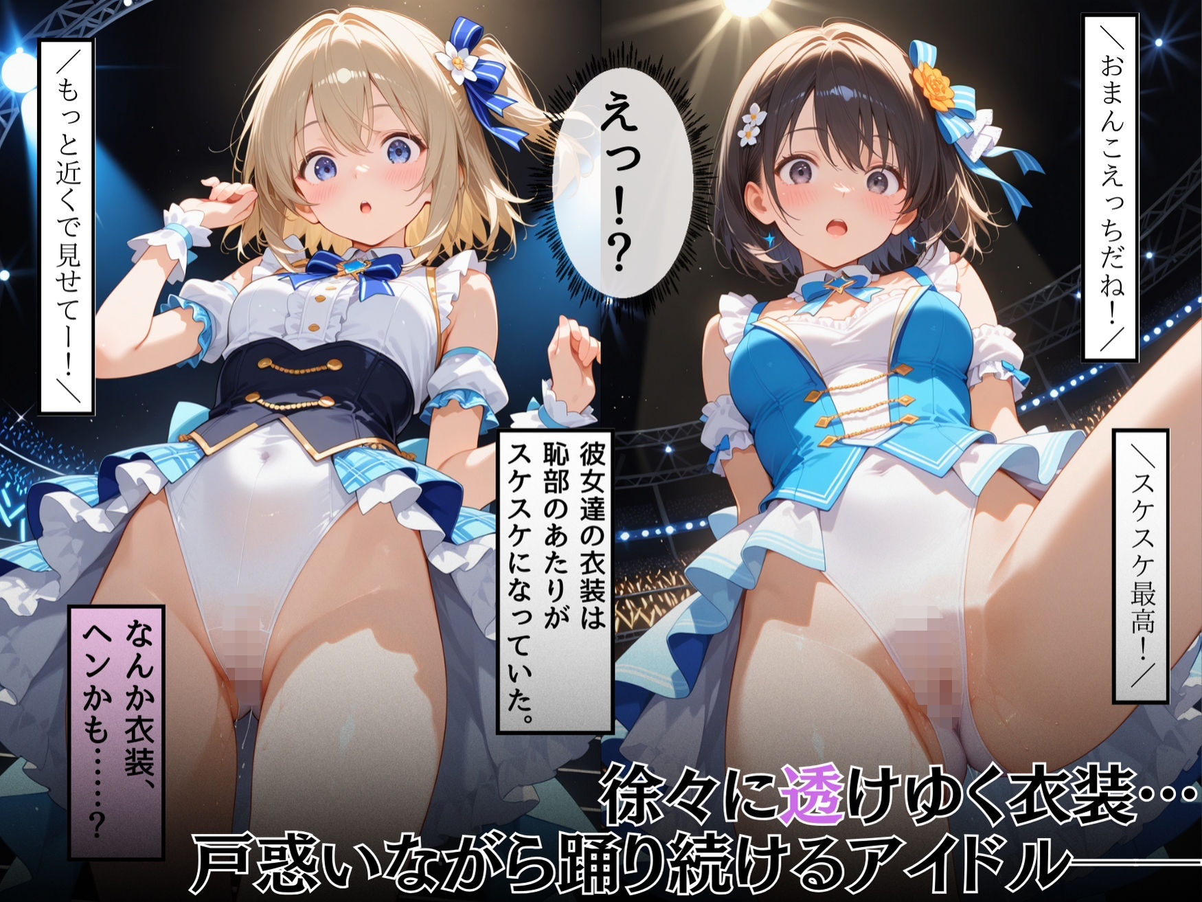 変態運営の策略で露わになった美巨乳アイドル達のスジまん！ サンプル3ページ目