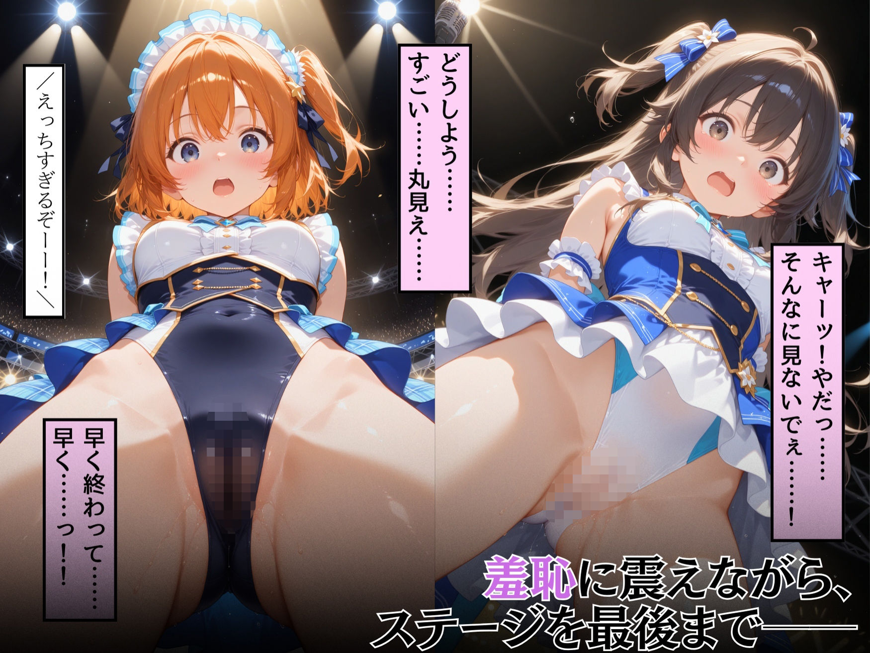 変態運営の策略で露わになった美巨乳アイドル達のスジまん！ サンプル4ページ目