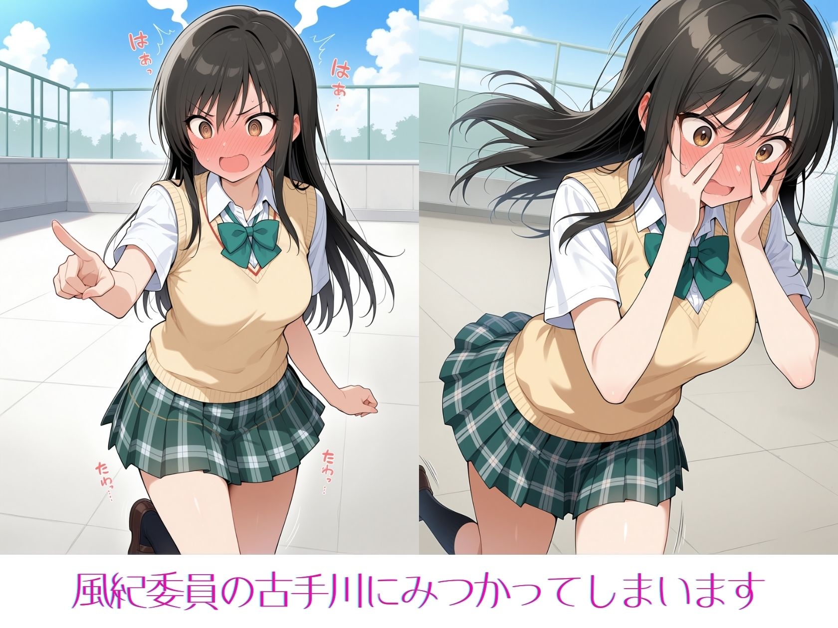 風紀委員はモモに勝てない サンプル2ページ目