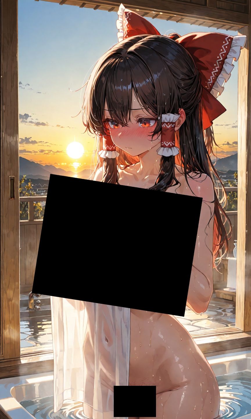 魔理沙は霊夢のえっちな写真を撮りたいようです。vol.55〜春の晴れた朝の風呂編〜 サンプル10ページ目