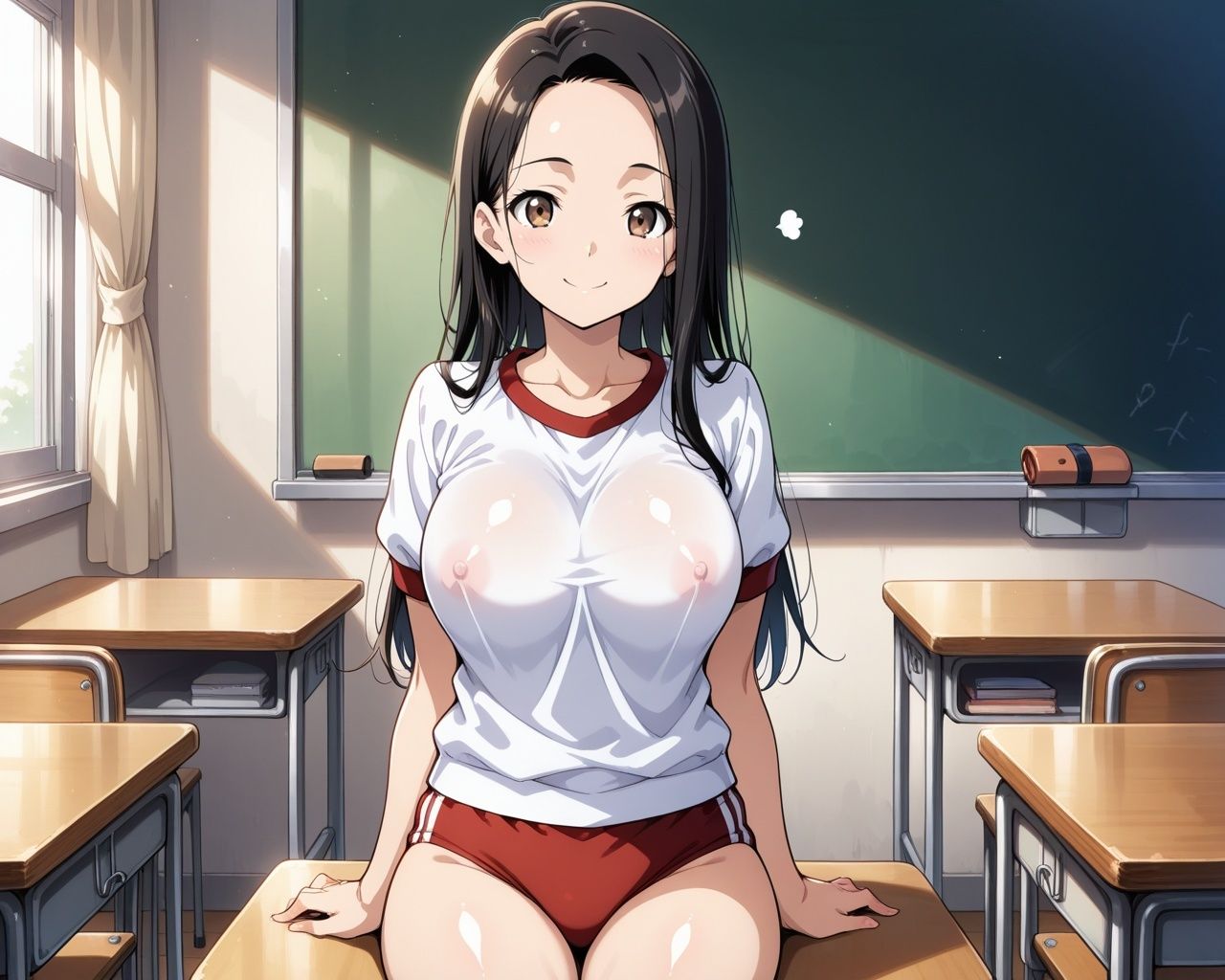 放課後に誰もいない教室で先生と強●連続中出しセックスしないと帰れない話 サンプル2ページ目