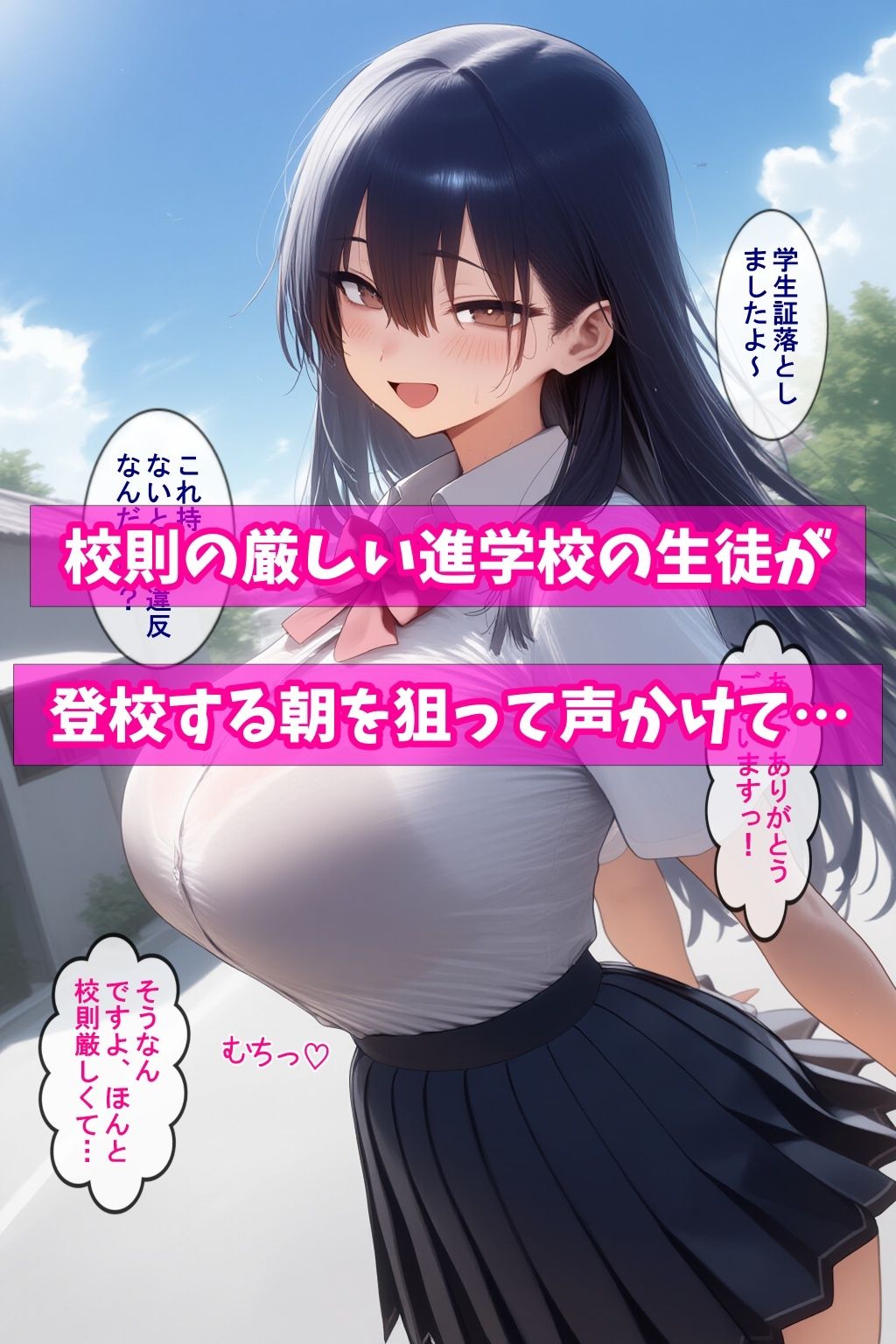 遅刻厳禁の進学校の生徒はイタズラされても抵抗できない サンプル1ページ目