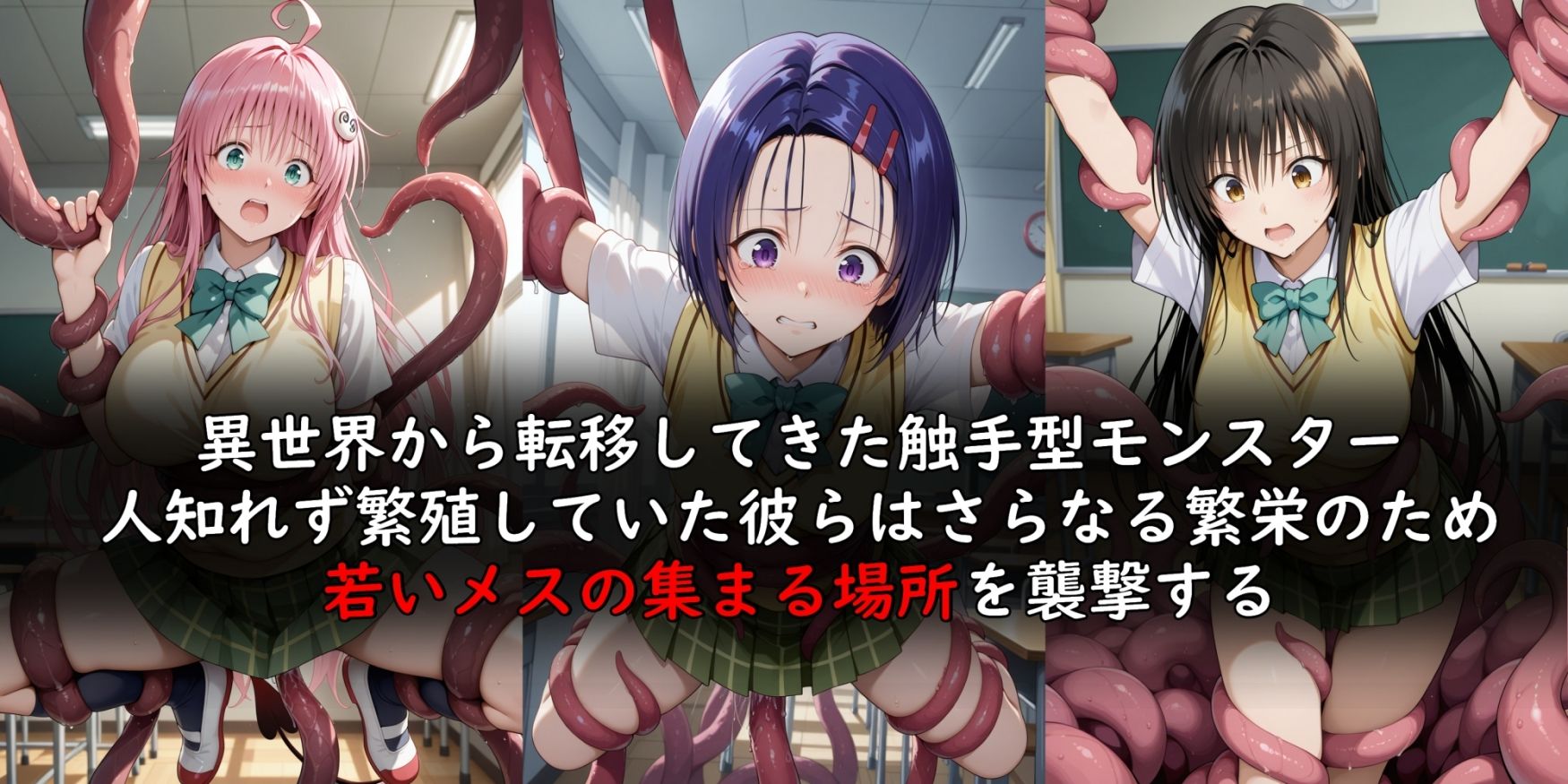 異世界転移触手の襲撃  彩南○校編 サンプル1ページ目