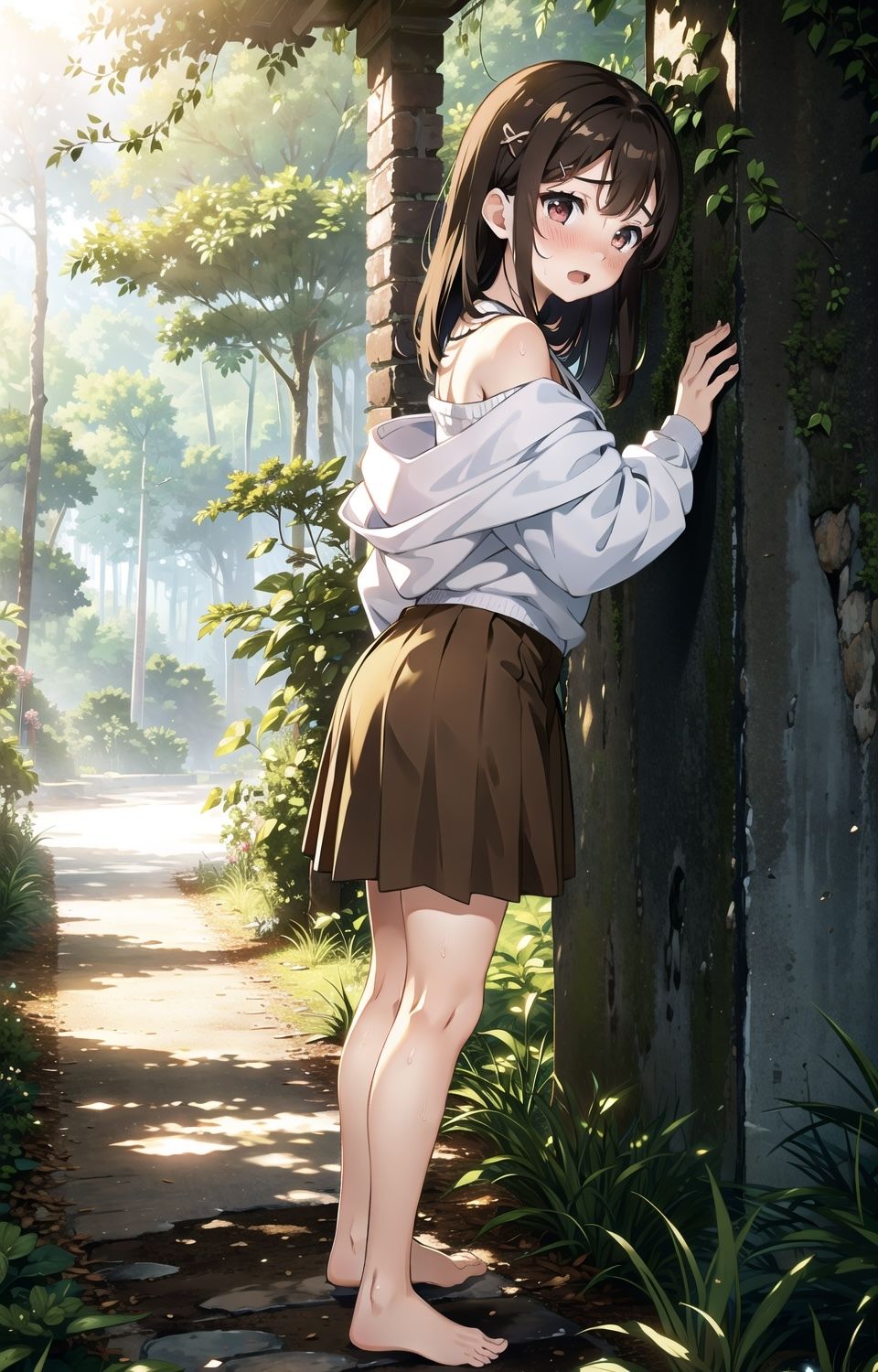 森の中でお兄ちゃんに襲われる直前の魔法使いの妹ちゃん！ サンプル1ページ目