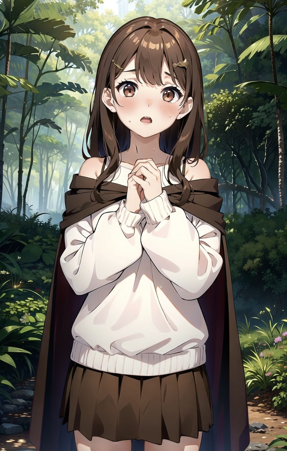 森の中でお兄ちゃんに襲われる直前の魔法使いの妹ちゃん！ サンプル5ページ目