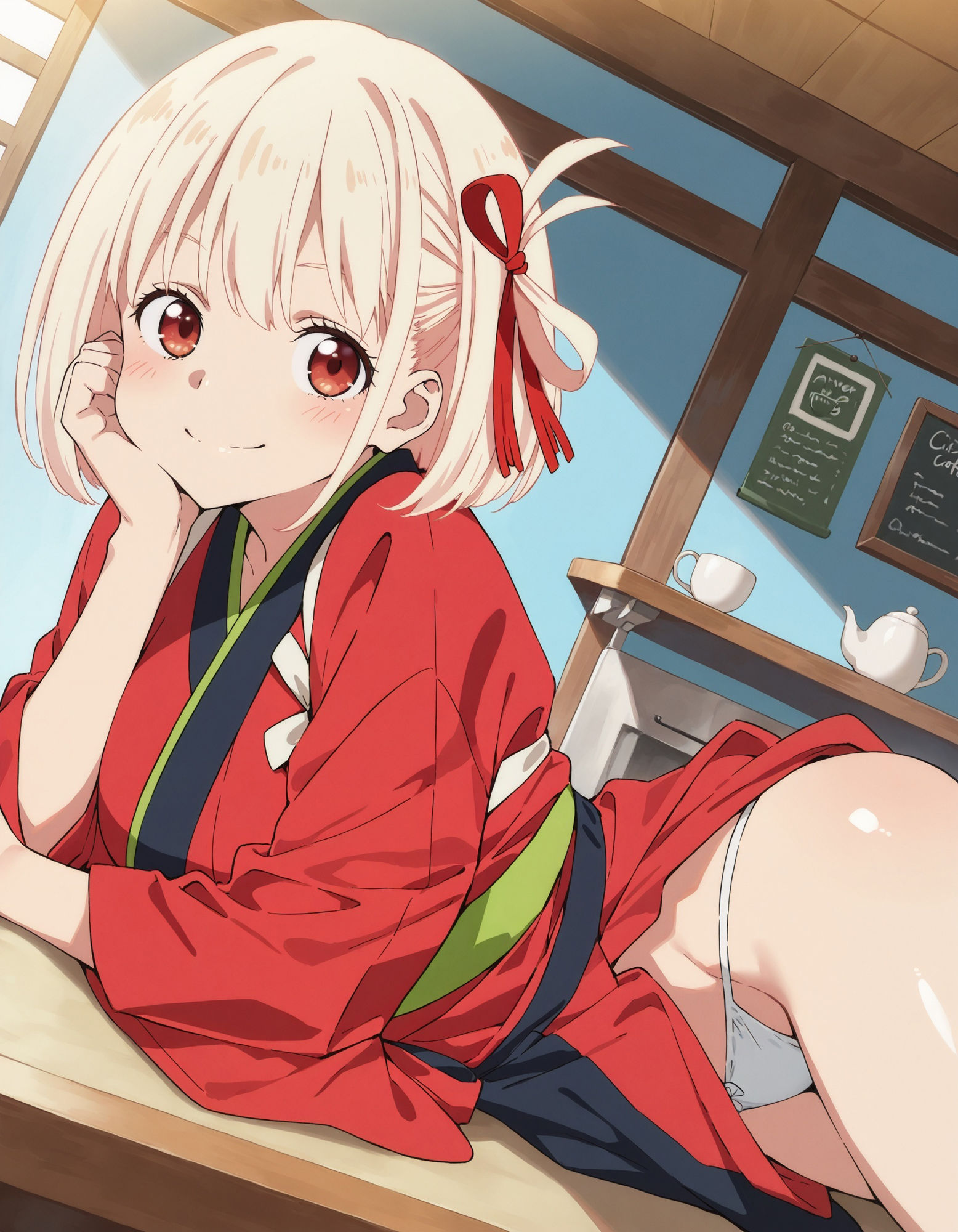 錦〇千束のパンチラ〜喫茶制服編〜 サンプル1ページ目