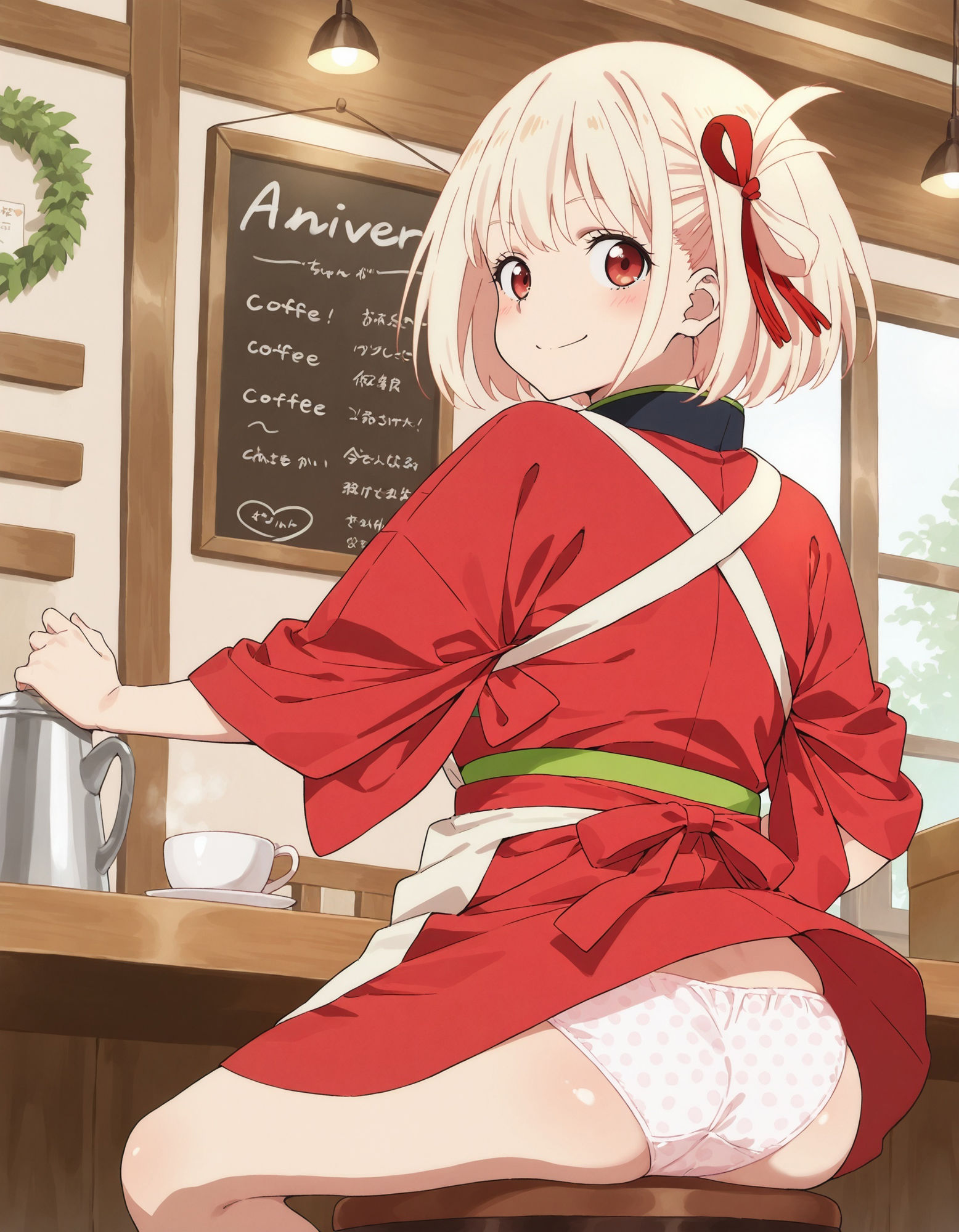 錦〇千束のパンチラ〜喫茶制服編〜 サンプル2ページ目