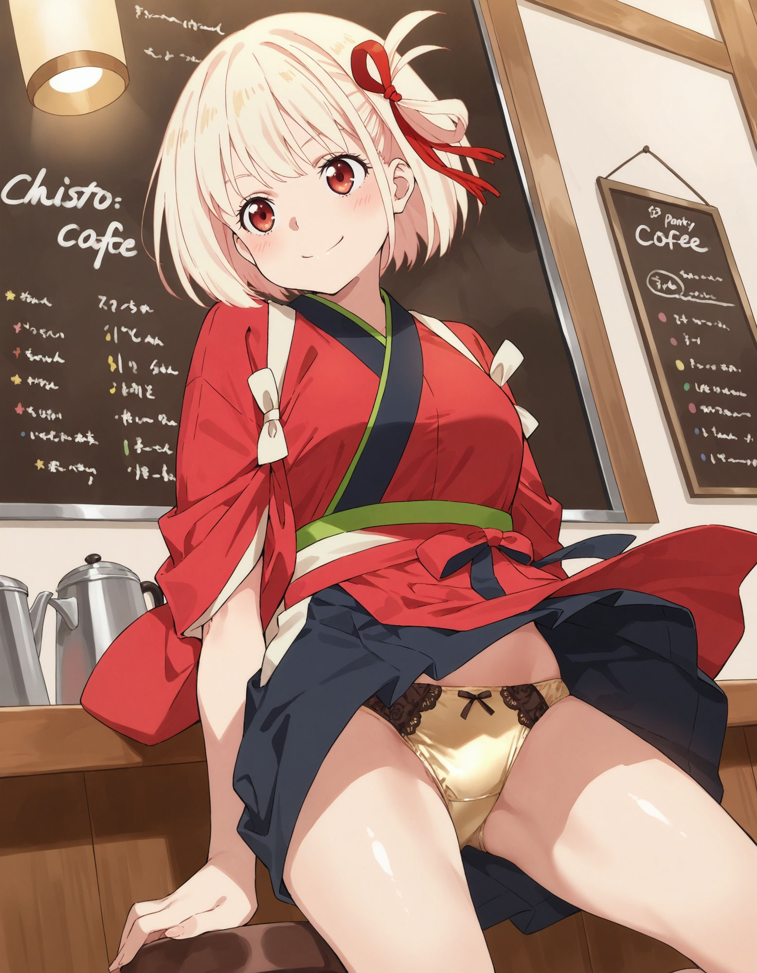 錦〇千束のパンチラ〜喫茶制服編〜 サンプル3ページ目