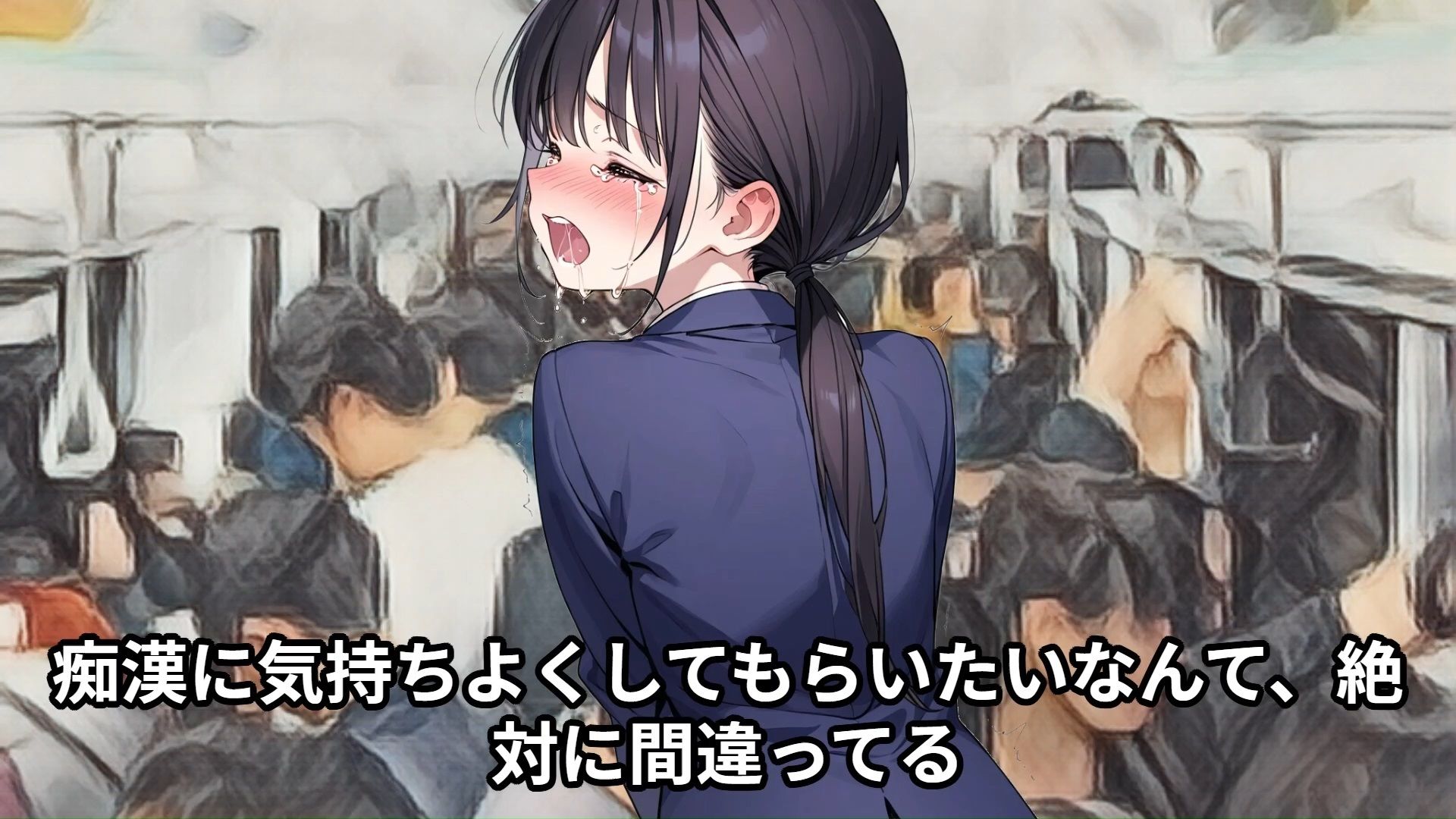 【羞恥体験告白】穢れを知らない新入生の女子学生を通学初日の満員電車で蹂躙した話（中編） サンプル6ページ目