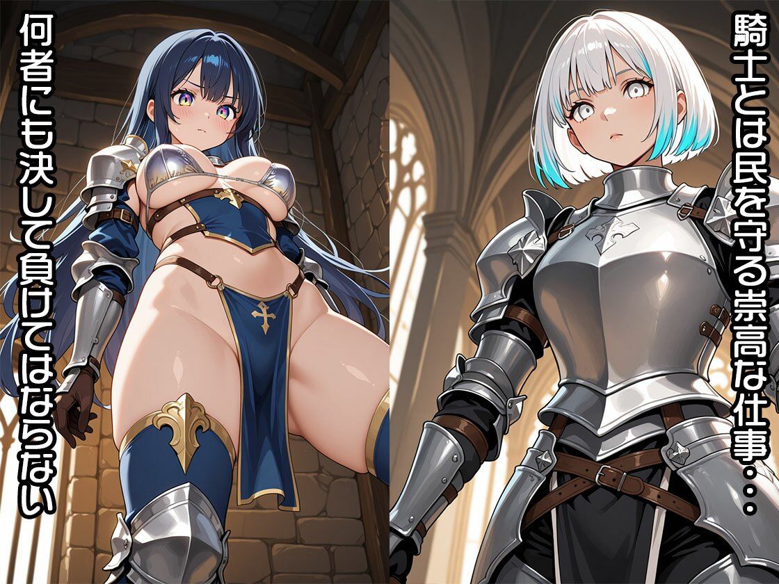 ゴブリンやオークに騎士様は勝てない（CG100枚） サンプル1ページ目