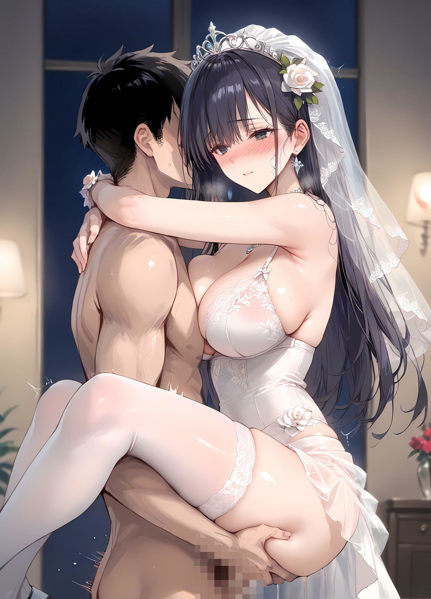 ウェディングドレスでドチャクソはらませハメ撮りしてみた サンプル6ページ目