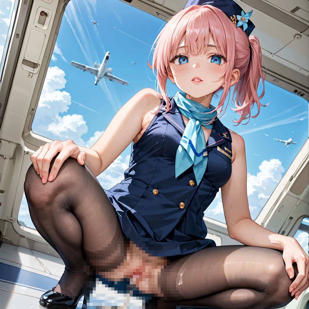 魅惑の機内サービス！HなCAさんとイくまでロングフライト！？vol.5 サンプル3ページ目