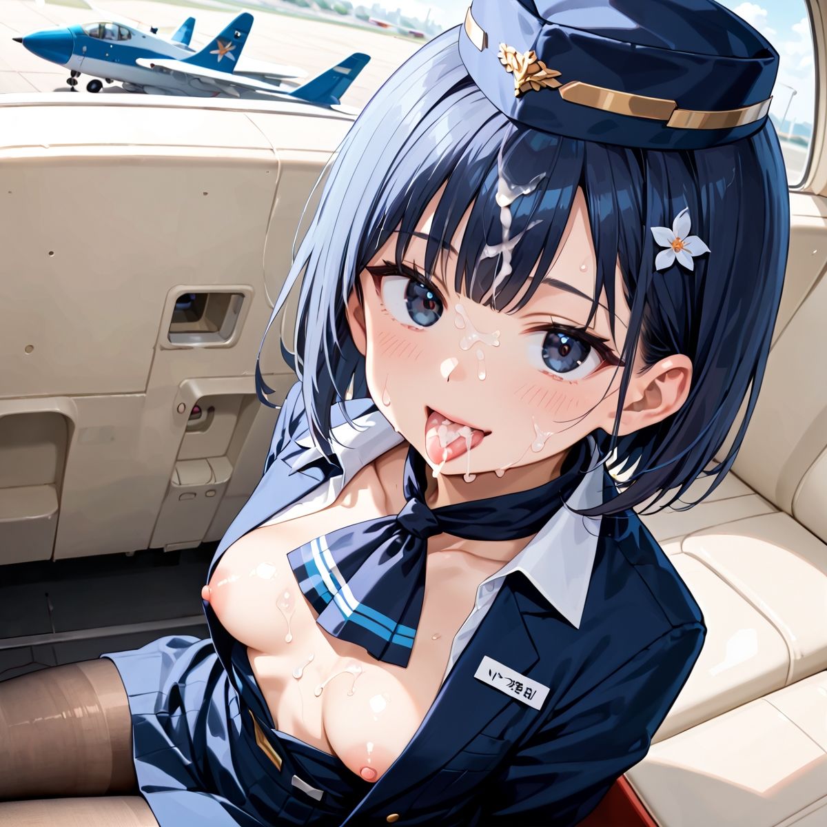 魅惑の機内サービス！HなCAさんとイくまでロングフライト！？vol.5 サンプル7ページ目