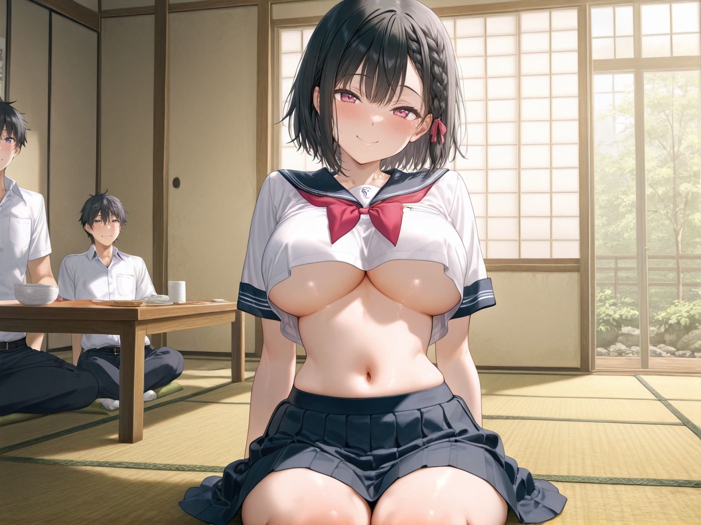 クラスの爆乳委員長を性処理便器に堕とす サンプル4ページ目