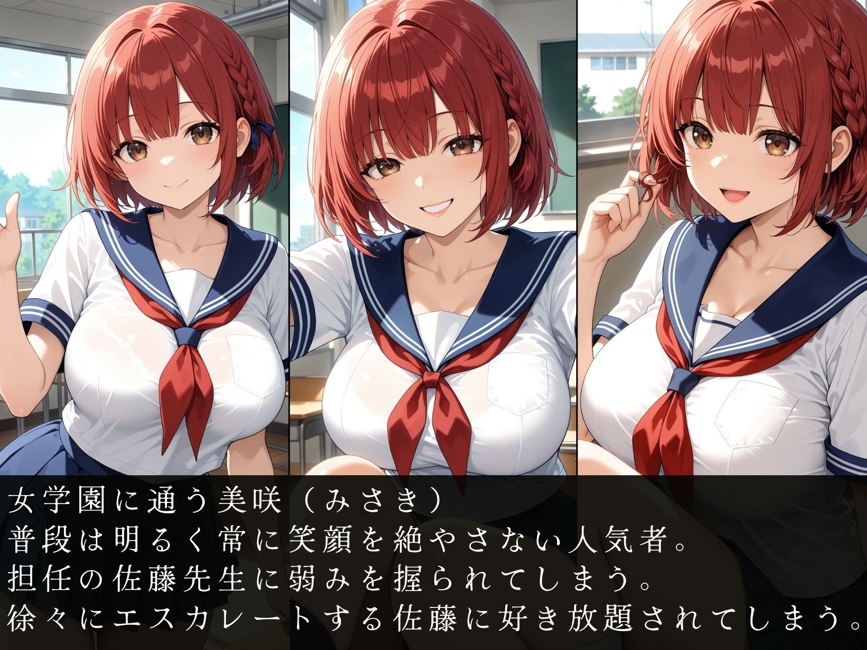 壊された日常〜巨乳女子校生を縛り上げ生ハメ調教〜 サンプル1ページ目