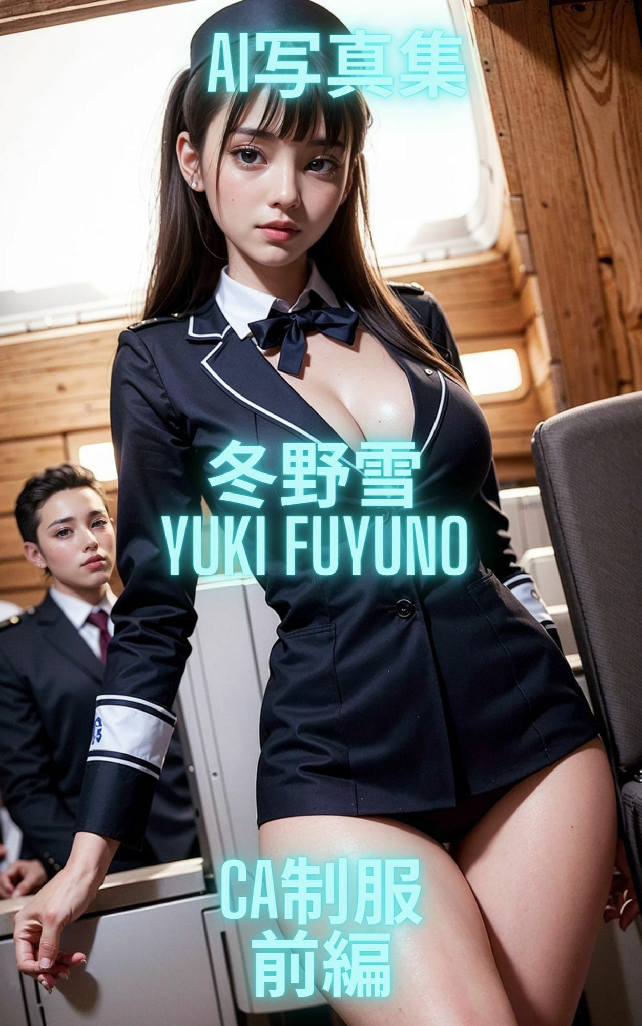 AI写真集 冬野雪 Yuki Fuyuno CA制服 サンプル2ページ目