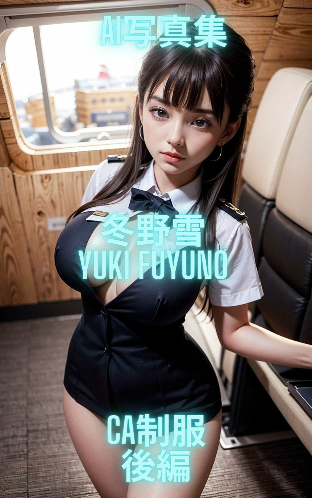 AI写真集 冬野雪 Yuki Fuyuno CA制服 サンプル3ページ目