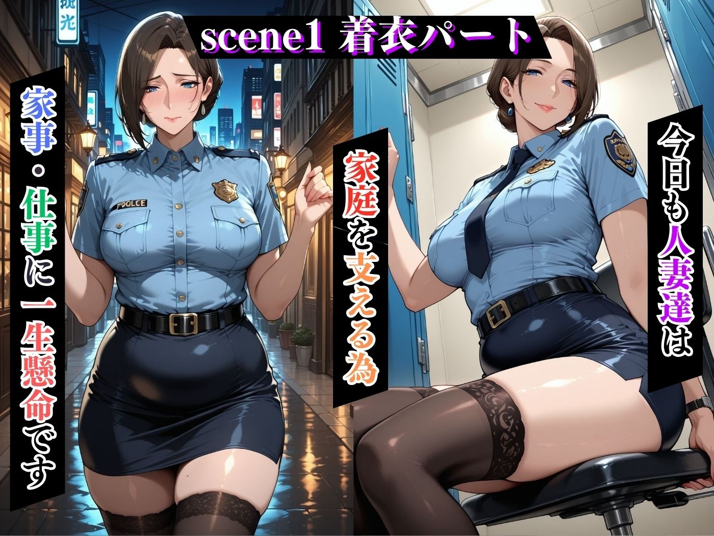 肉感人妻種付け〜人妻警察官もデカちん堕ち淫乱パトロール24時〜 サンプル4ページ目