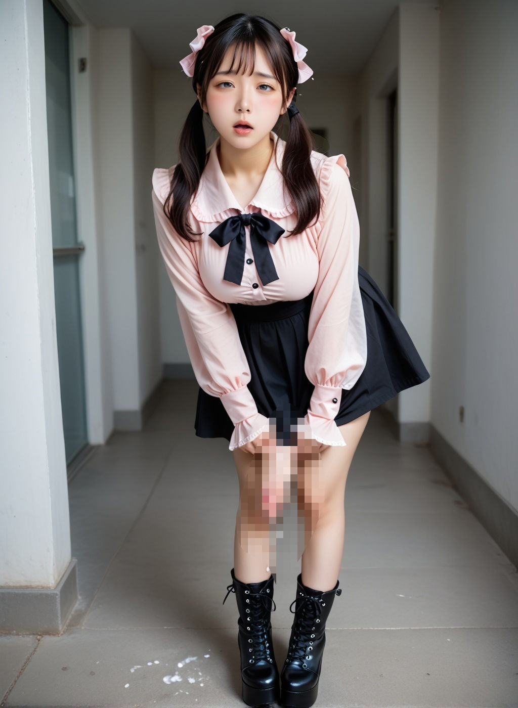 超絶リアル！！地雷系ツインテールフリフリ大量射精！！おとこの娘・ふたなりCG集 NO.7【アナル、スカート抑え、もっこり、兜合わせ、貞操帯】109枚 サンプル4ページ目