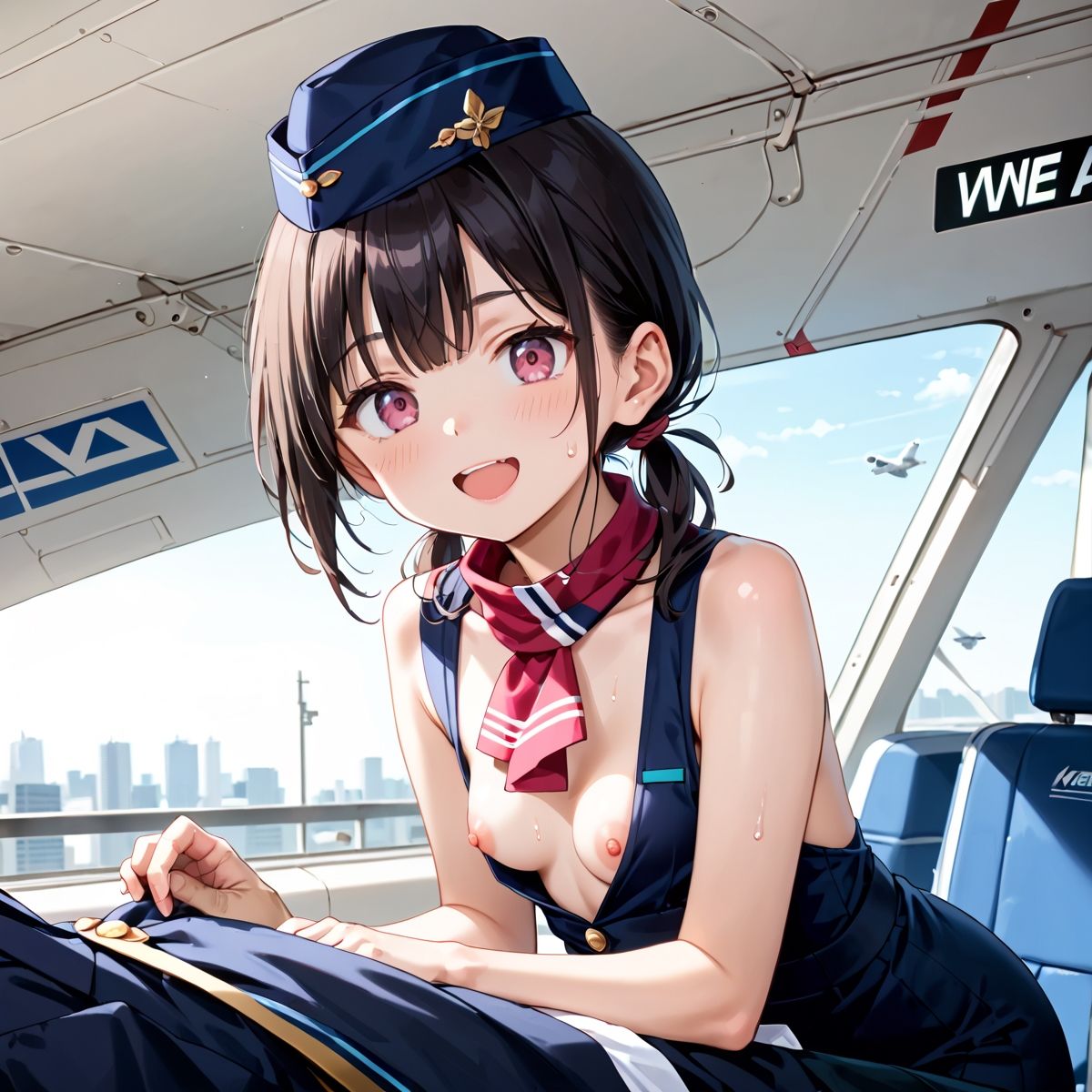 魅惑の機内サービス！HなCAさんとイくまでロングフライト！？vol.18 サンプル4ページ目