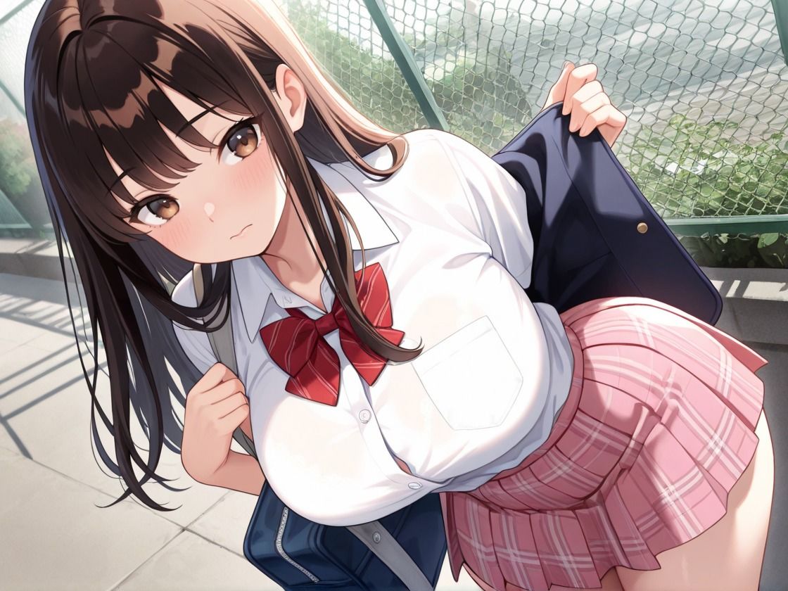生ハメ:爆乳女子校生の制服を脱がして種付け授業 サンプル1ページ目
