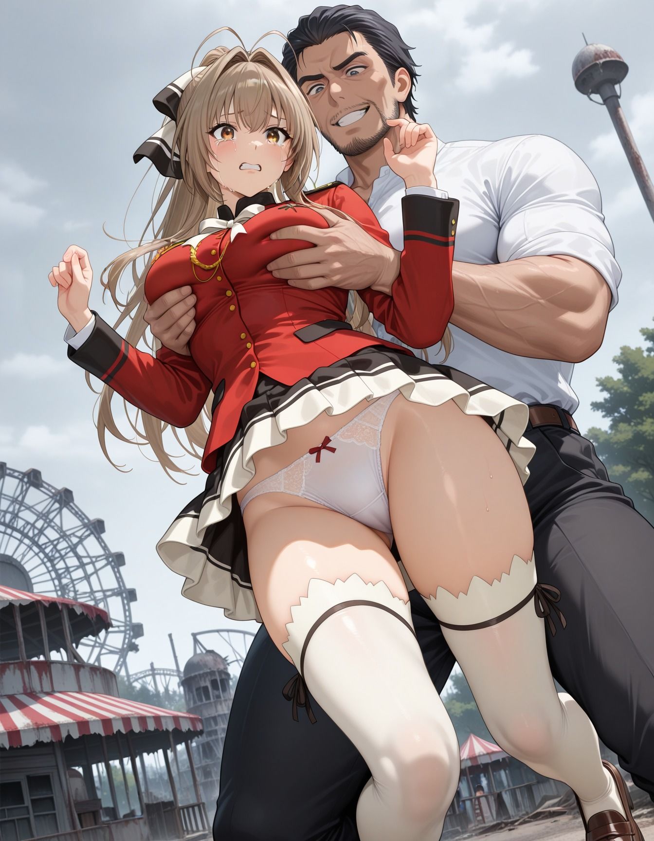 廃墟で襲われ犯●れた少女 サンプル4ページ目