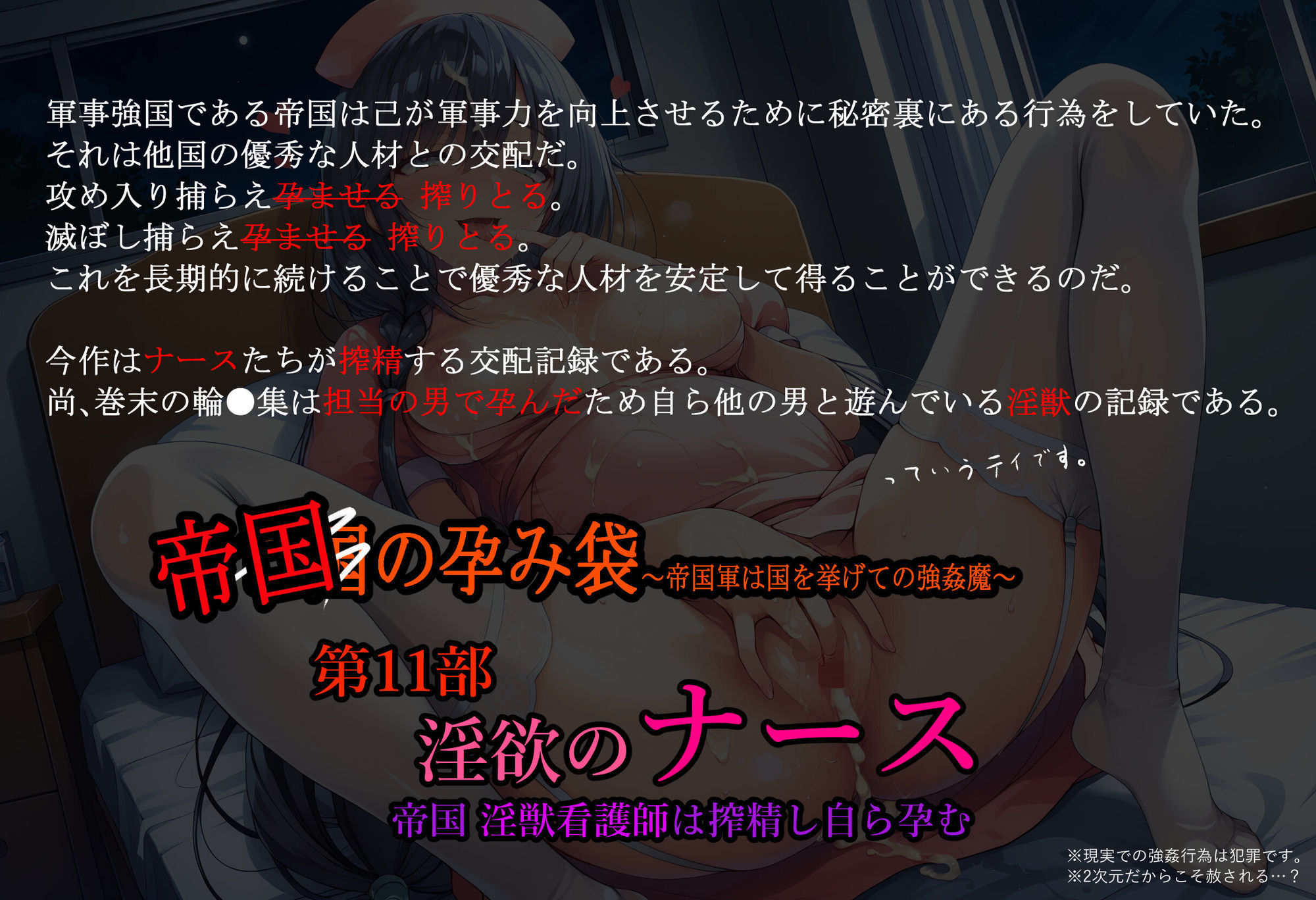［亡国の孕み袋］ 帝国軍は国を挙げての強●魔   第11部 淫欲のナース サンプル1ページ目