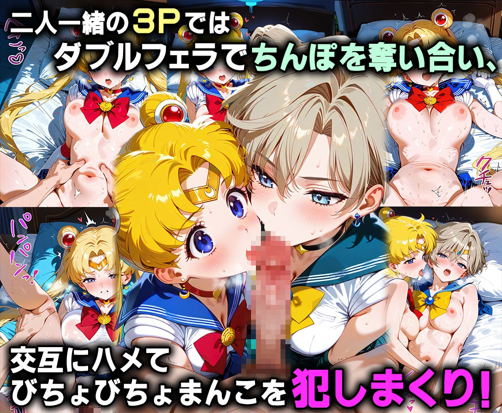 ふたりは俺のオナペットっ！月と天王星のムーン＆ウラヌスを催●支配でセーラー着せ替え3P堕落イキ狂わせる話ww サンプル4ページ目