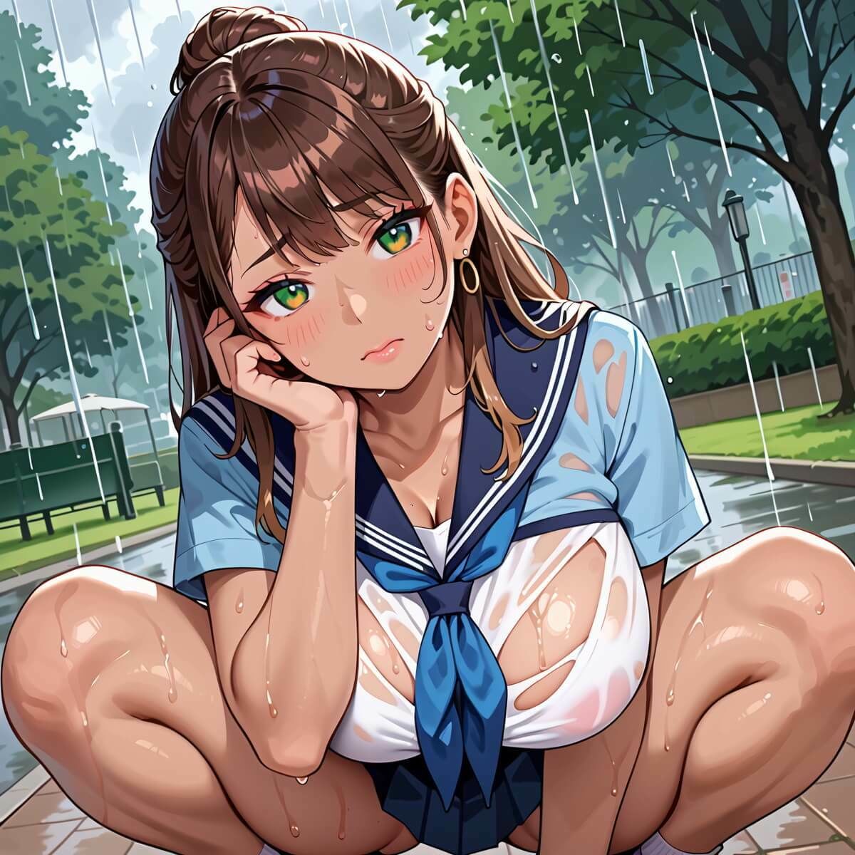雨に濡れたエロいギャル〜張り付く服を脱がせたい！4〜まんぞく180枚！ サンプル3ページ目
