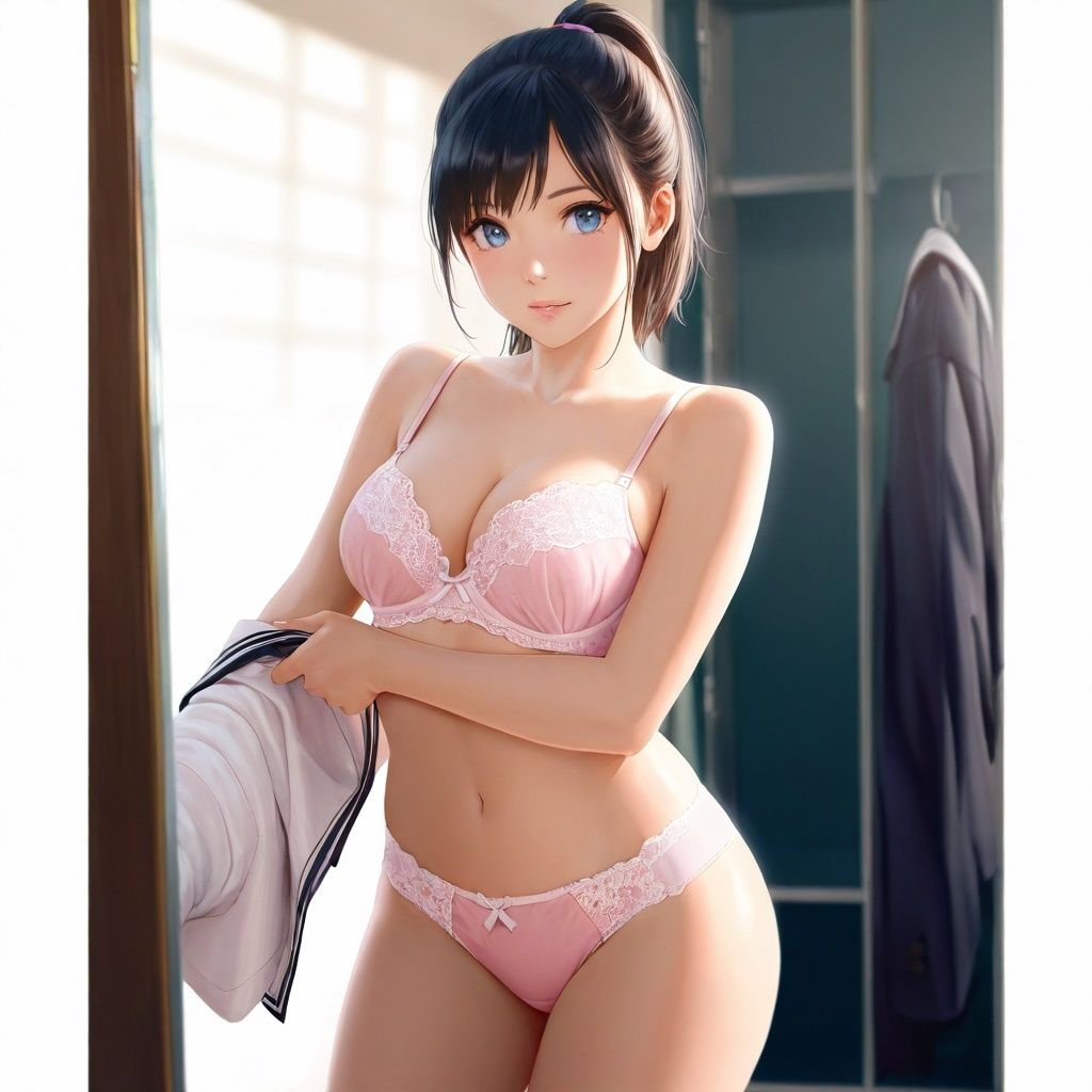 潜入女子更衣室  JK生着替え中〜リアル風ver〜 サンプル6ページ目
