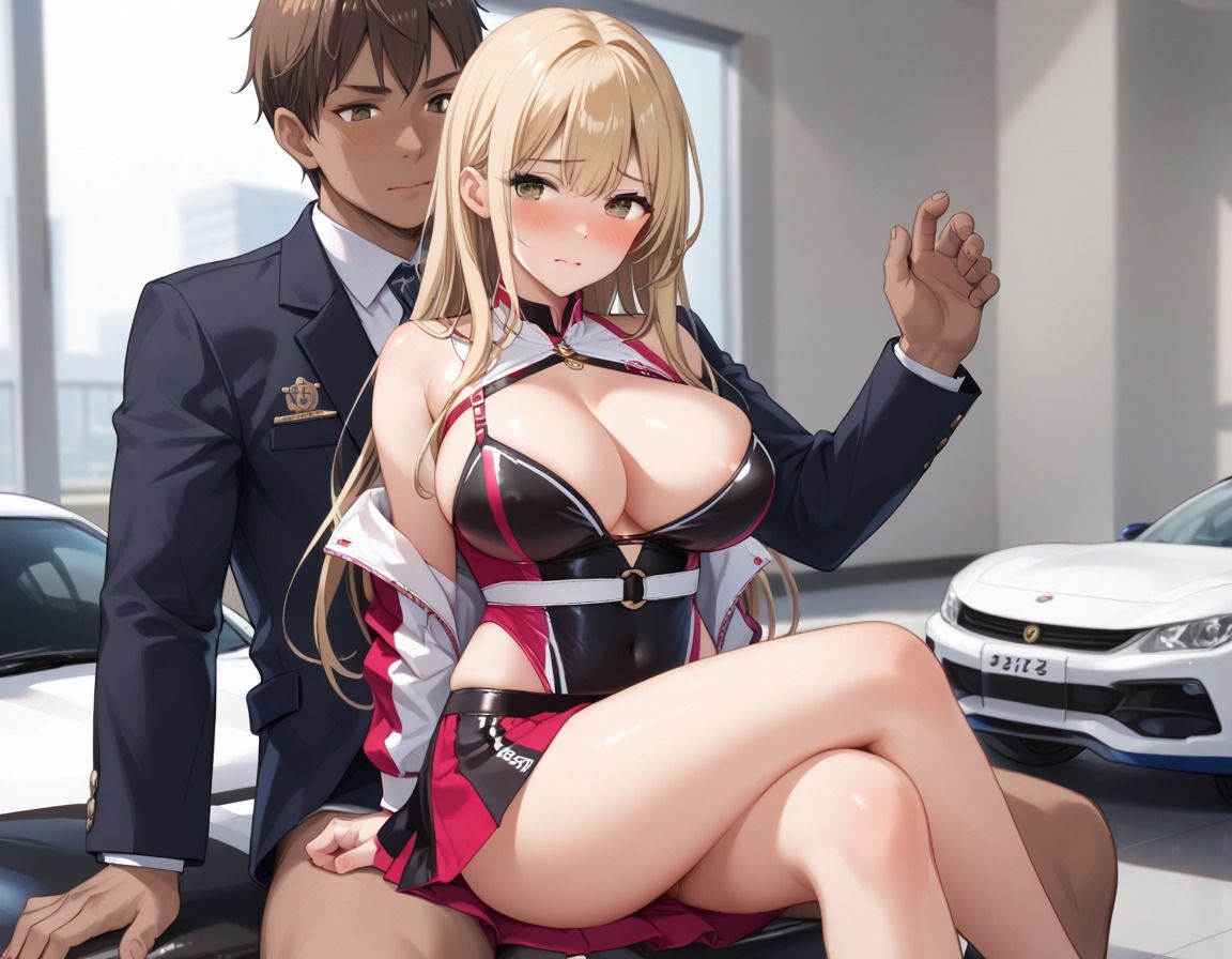 レースクイーン姿の爆乳ギャルに本気の中出しSEX サンプル1ページ目