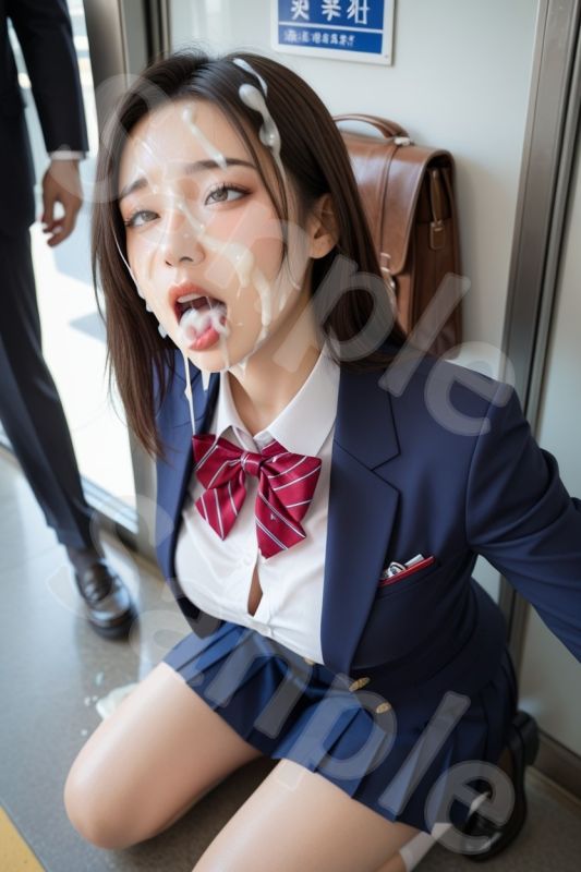 JK ブレザー女子校生  精子まみれの日常 《通学電車 編》vol.2 サンプル8ページ目