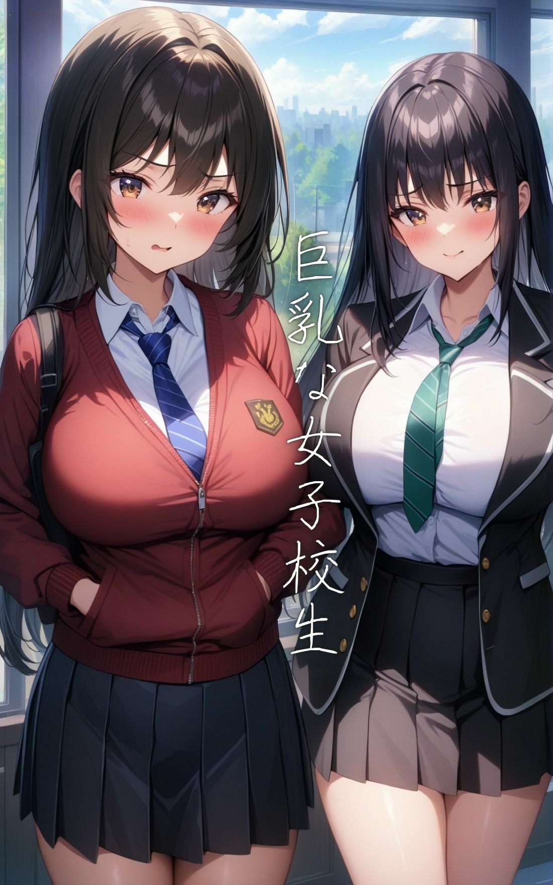 巨乳バイな女子校生  〜バイセクシャルなプレイ〜 サンプル1ページ目