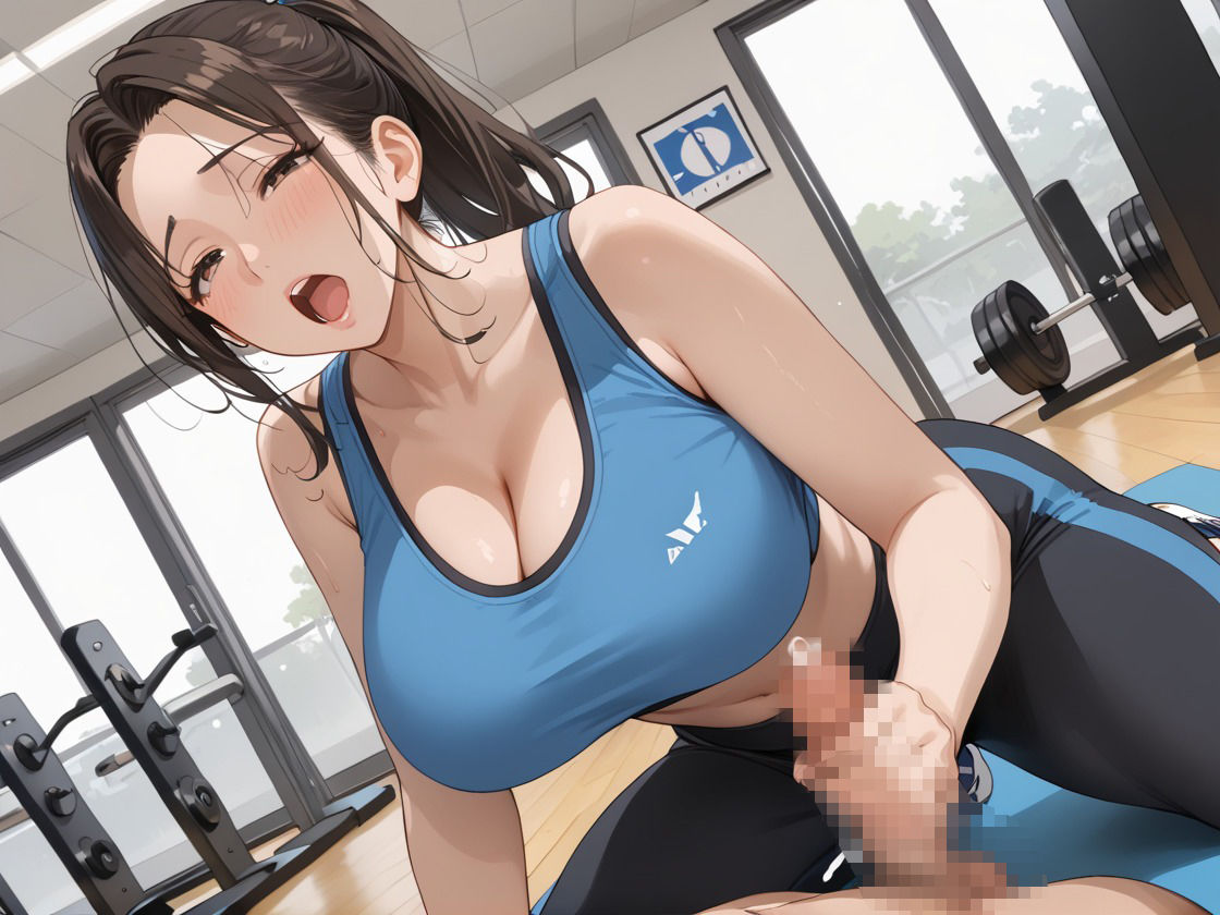 トレーニングにきた人妻と汗だく本気セックス サンプル6ページ目