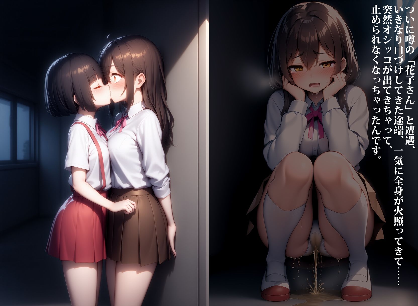 怪談！お漏らし女子 サンプル1ページ目