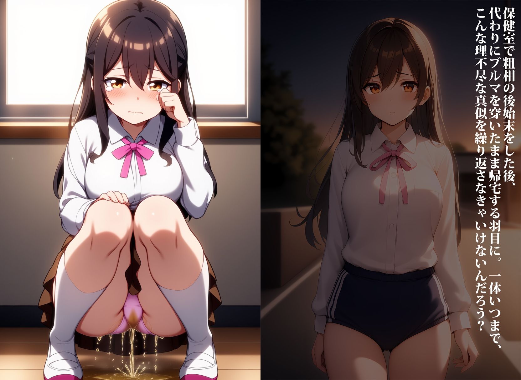 怪談！お漏らし女子 サンプル8ページ目