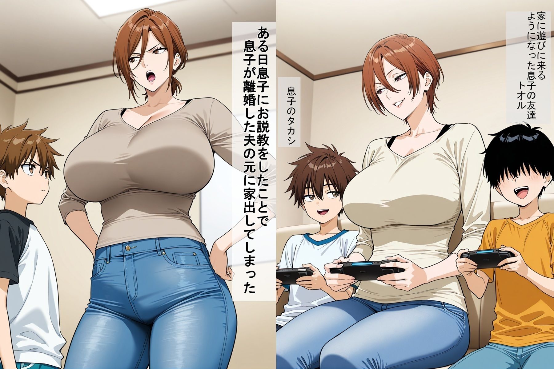 母ちゃんが息子の友達に寝取られる サンプル2ページ目