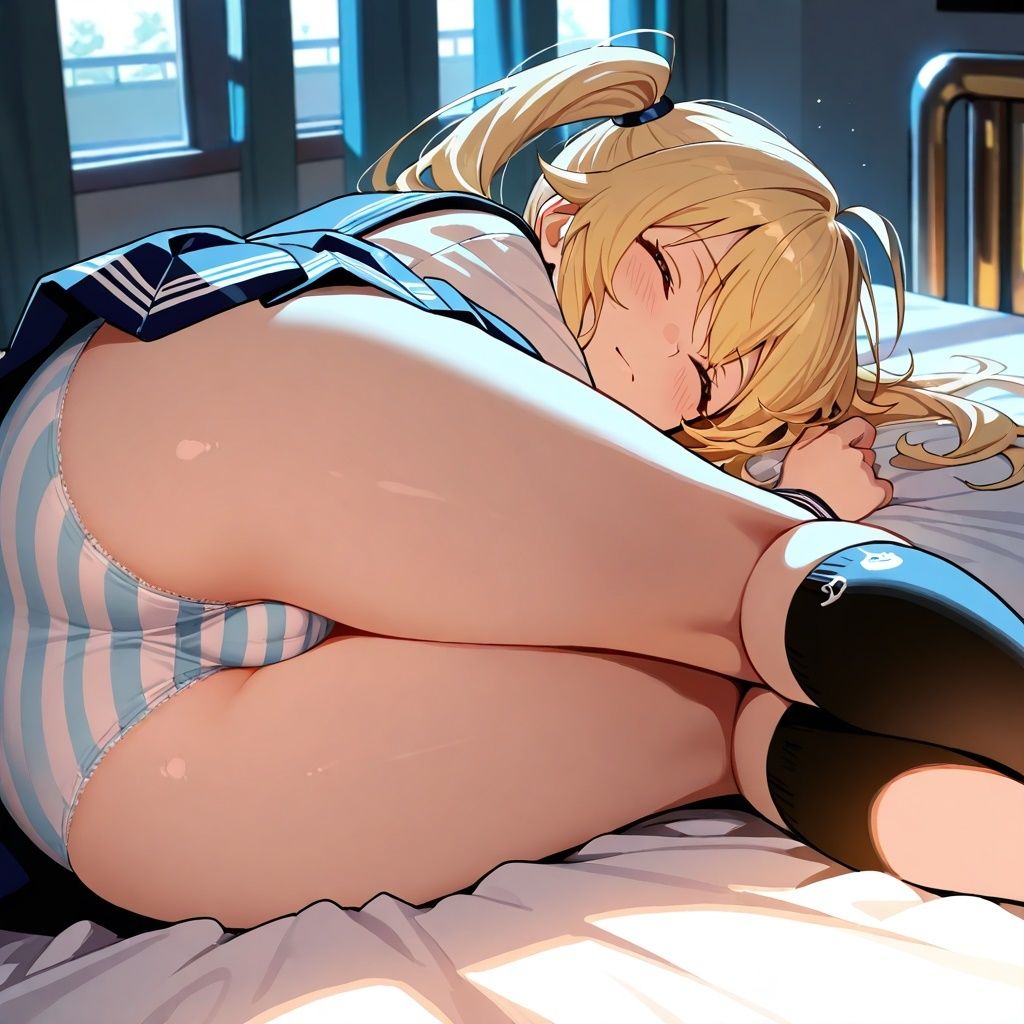 お昼寝JK脱衣いたずらチャレンジ サンプル9ページ目