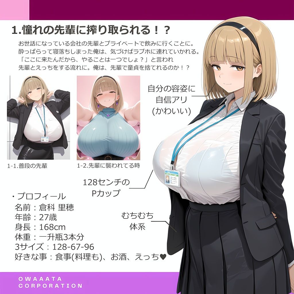 童貞の俺が爆乳先輩にお持ち帰りされる サンプル1ページ目