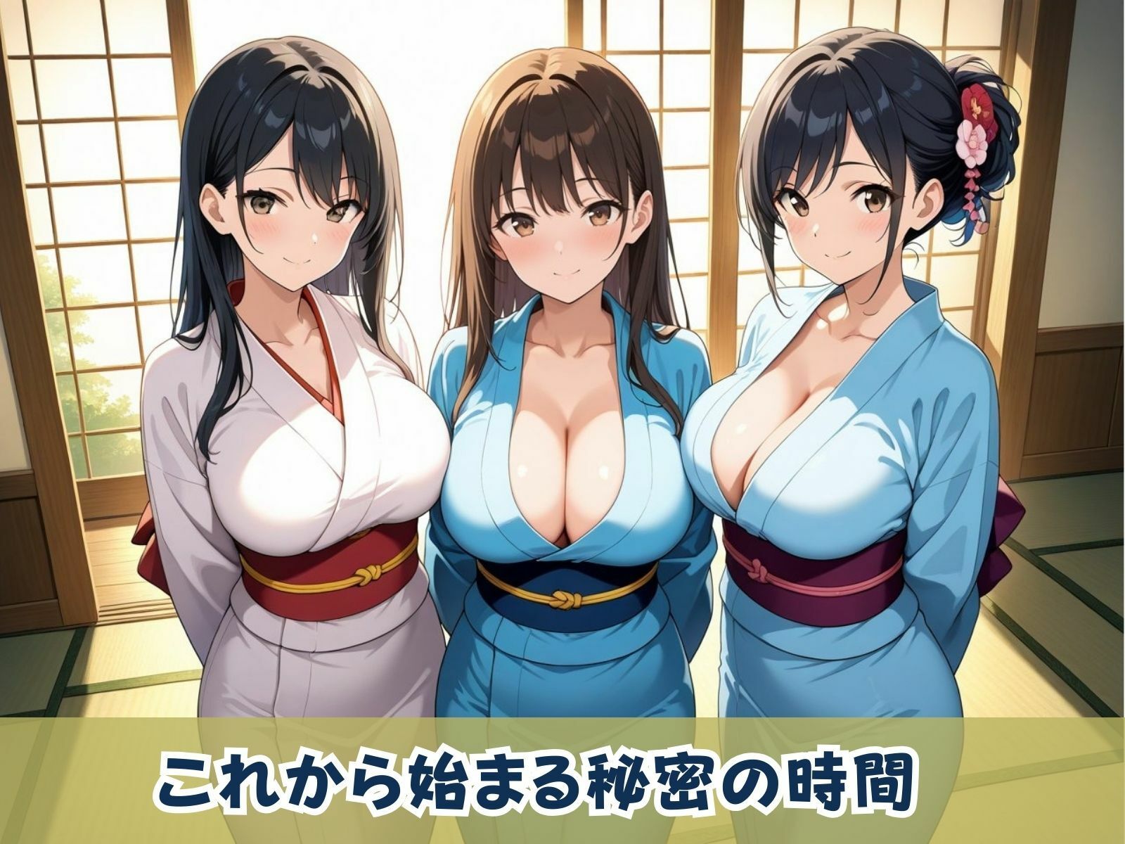 学園ハーレム性活〜茶道部の着物美少女編〜 サンプル2ページ目